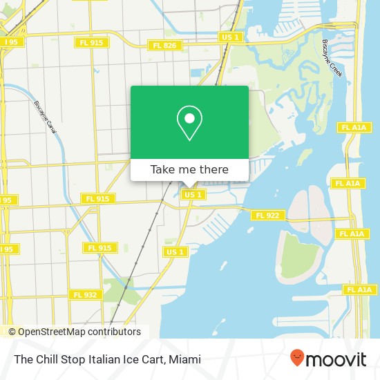 The Chill Stop Italian Ice Cart map