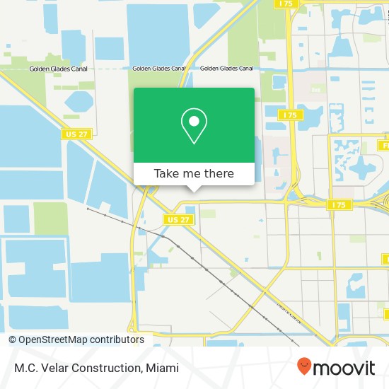 M.C. Velar Construction map