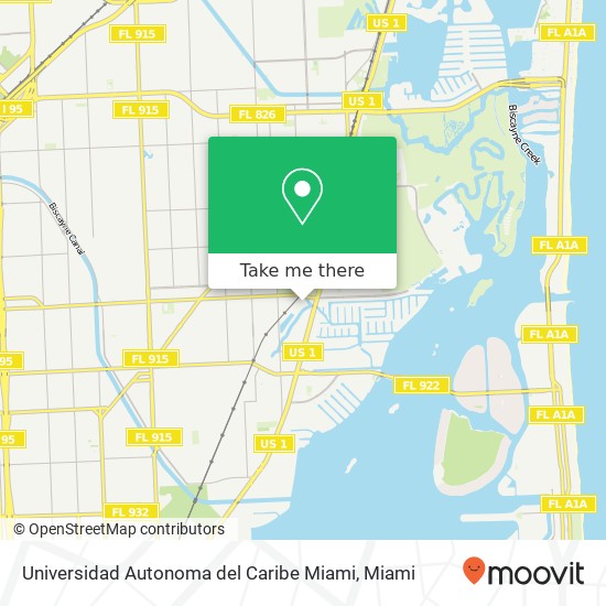 Universidad Autonoma del Caribe Miami map