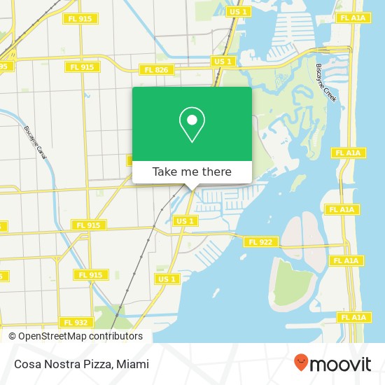 Cosa Nostra Pizza map