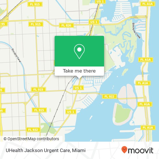 Mapa de UHealth Jackson Urgent Care