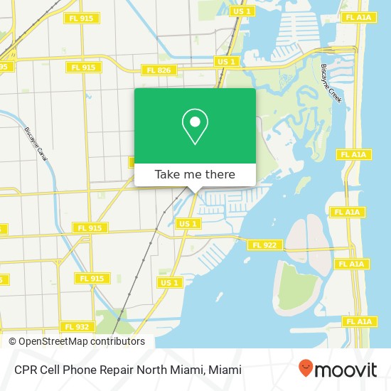 CPR Cell Phone Repair North Miami map