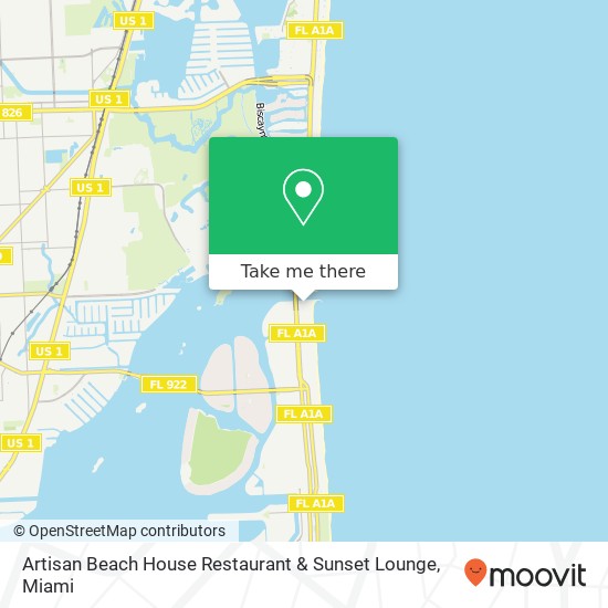 Mapa de Artisan Beach House Restaurant & Sunset Lounge