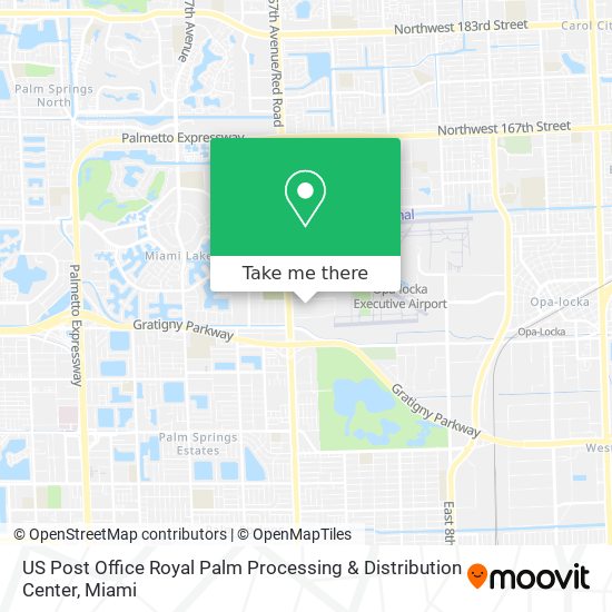 Mapa de US Post Office Royal Palm Processing & Distribution Center