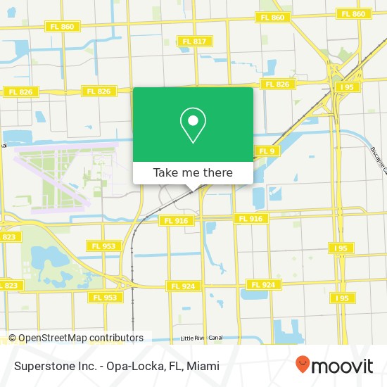 Mapa de Superstone Inc. - Opa-Locka, FL