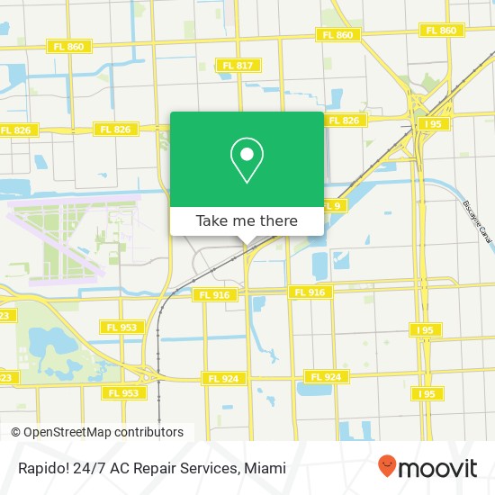 Rapido! 24 / 7 AC Repair Services map