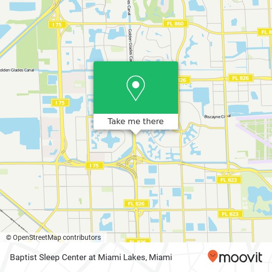 Baptist Sleep Center at Miami Lakes map