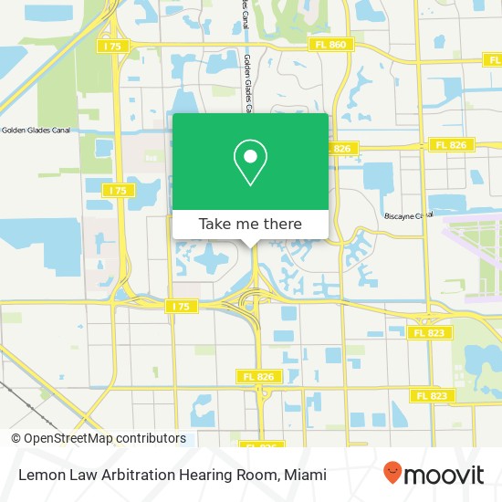 Mapa de Lemon Law Arbitration Hearing Room