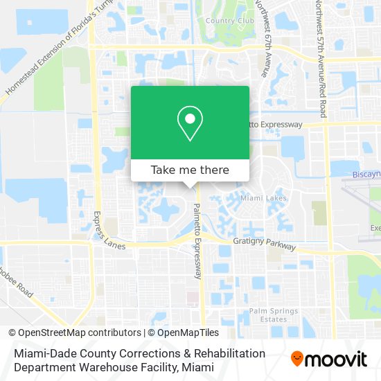 Mapa de Miami-Dade County Corrections & Rehabilitation Department Warehouse Facility