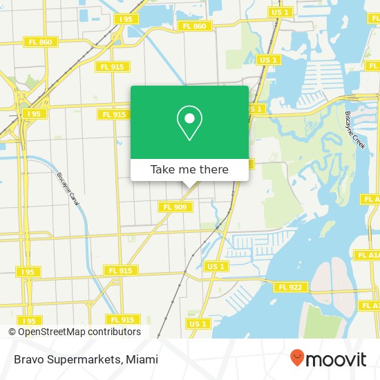 Mapa de Bravo Supermarkets