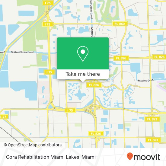 Mapa de Cora Rehabilitation Miami Lakes