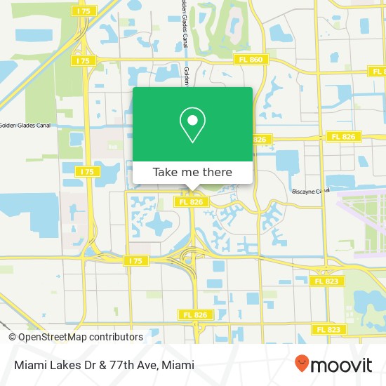Miami Lakes Dr & 77th Ave map