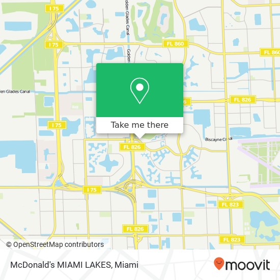 Mapa de McDonald's MIAMI LAKES