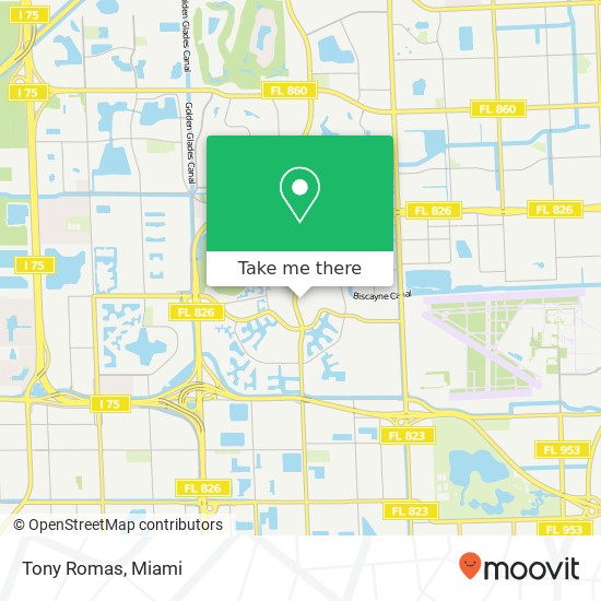 Tony Romas map