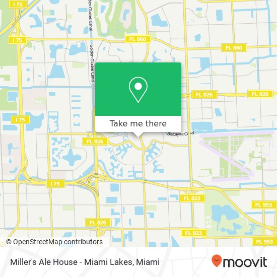 Miller's Ale House - Miami Lakes map