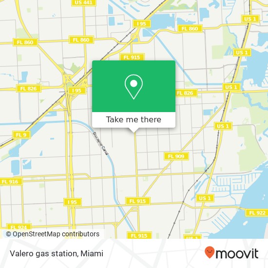 Mapa de Valero gas station