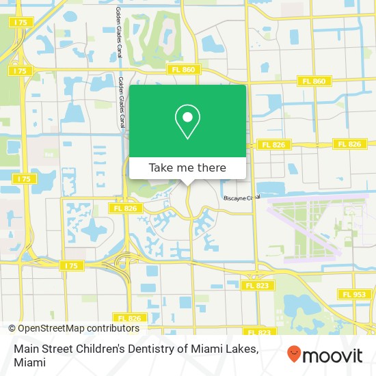 Main Street Children's Dentistry of Miami Lakes map