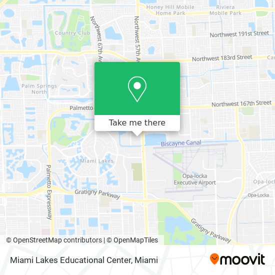 Miami Lakes Educational Center map