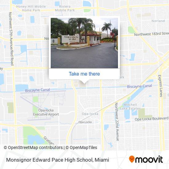 Mapa de Monsignor Edward Pace High School