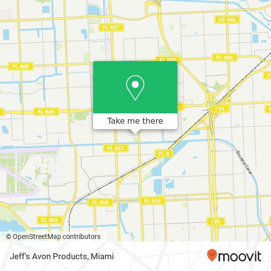 Jeff's Avon Products map