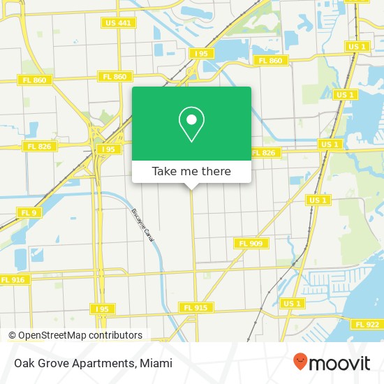 Mapa de Oak Grove Apartments