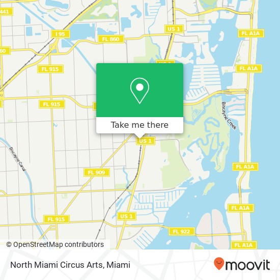 North Miami Circus Arts map