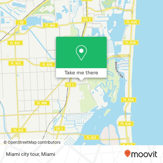 Miami city tour map