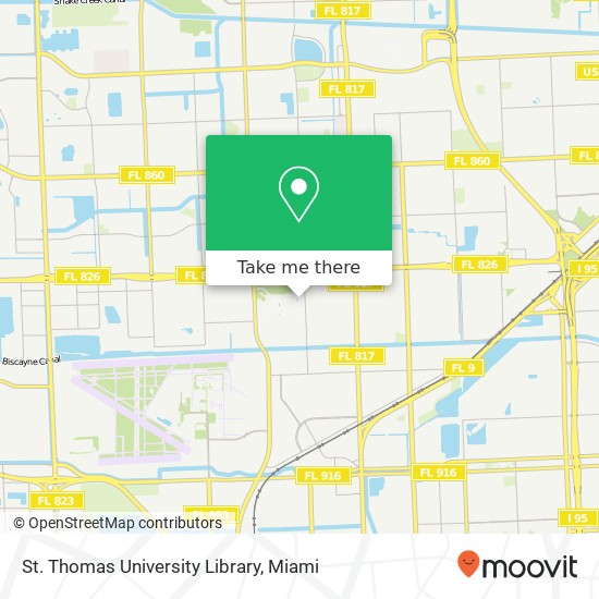 Mapa de St. Thomas University Library