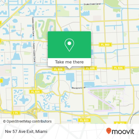 Nw 57 Ave Exit map