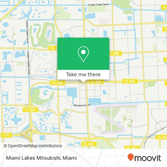 Mapa de Miami Lakes Mitsubishi