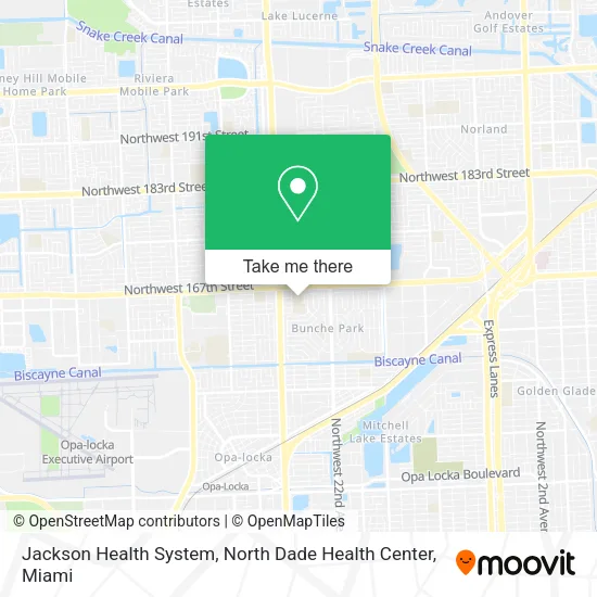Mapa de Jackson Health System, North Dade Health Center