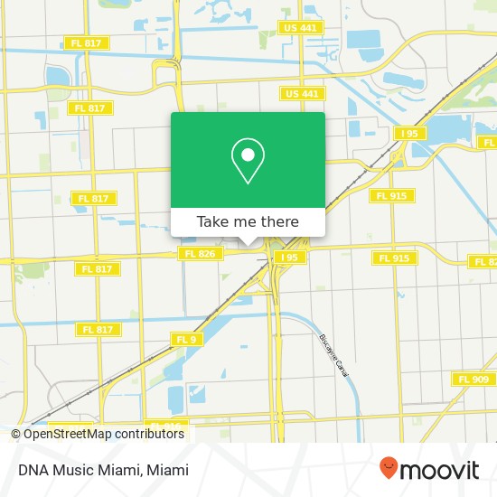 DNA Music Miami map