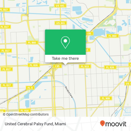 United Cerebral Palsy Fund map