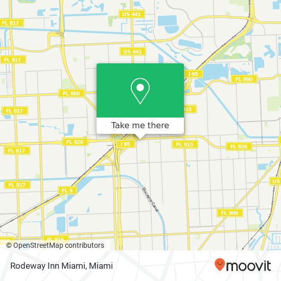 Rodeway Inn Miami map