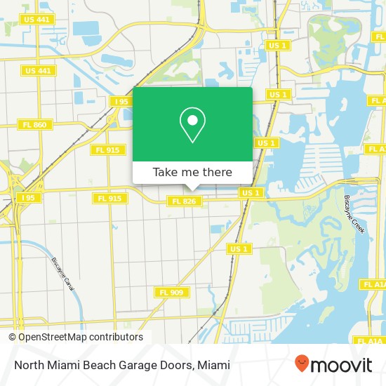 Mapa de North Miami Beach Garage Doors