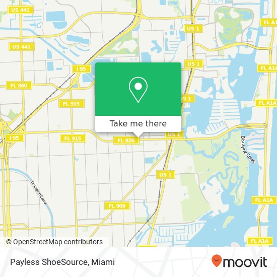 Mapa de Payless ShoeSource