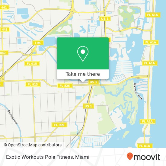 Exotic Workouts Pole Fitness map