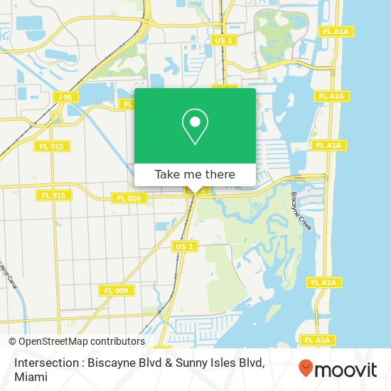 Intersection : Biscayne Blvd & Sunny Isles Blvd map