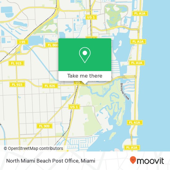 Mapa de North Miami Beach Post Office