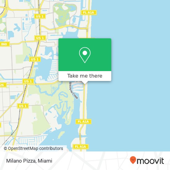 Milano Pizza map