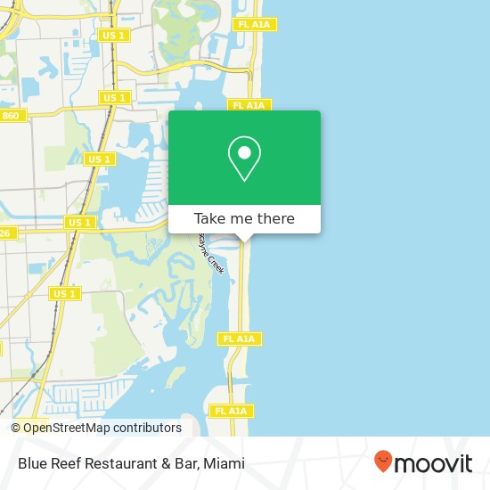 Mapa de Blue Reef Restaurant & Bar