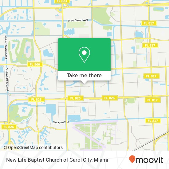 Mapa de New Life Baptist Church of Carol City