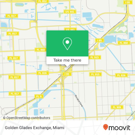 Golden Glades Exchange map