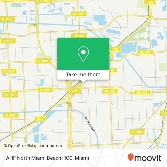 AHF North Miami Beach HCC map