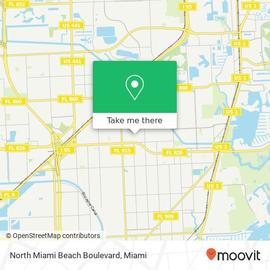 North Miami Beach Boulevard map