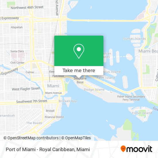 Port of Miami - Royal Caribbean map