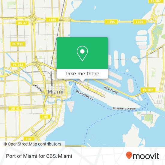 Mapa de Port of Miami for CBS