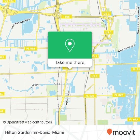 Hilton Garden Inn-Dania map