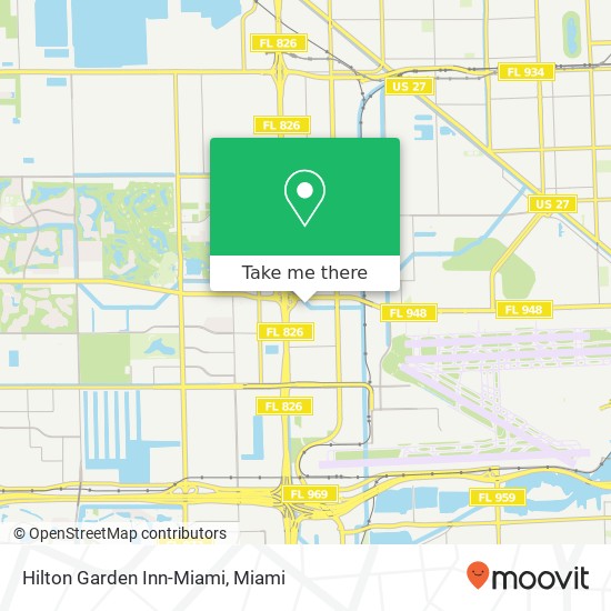 Hilton Garden Inn-Miami map