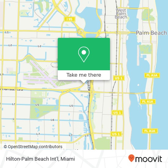 Hilton-Palm Beach Int'l map